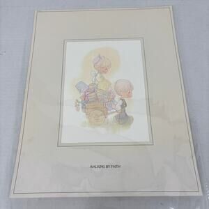 Precious Moments Poster Art Print Walking by Faith 11 x 14 Inch Jonathan & David